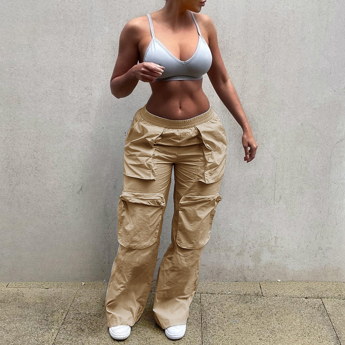 Loose Street Workwear Low Waist Trousers - Bellarte Enchanté Loose Street Workwear Low Waist Trousers